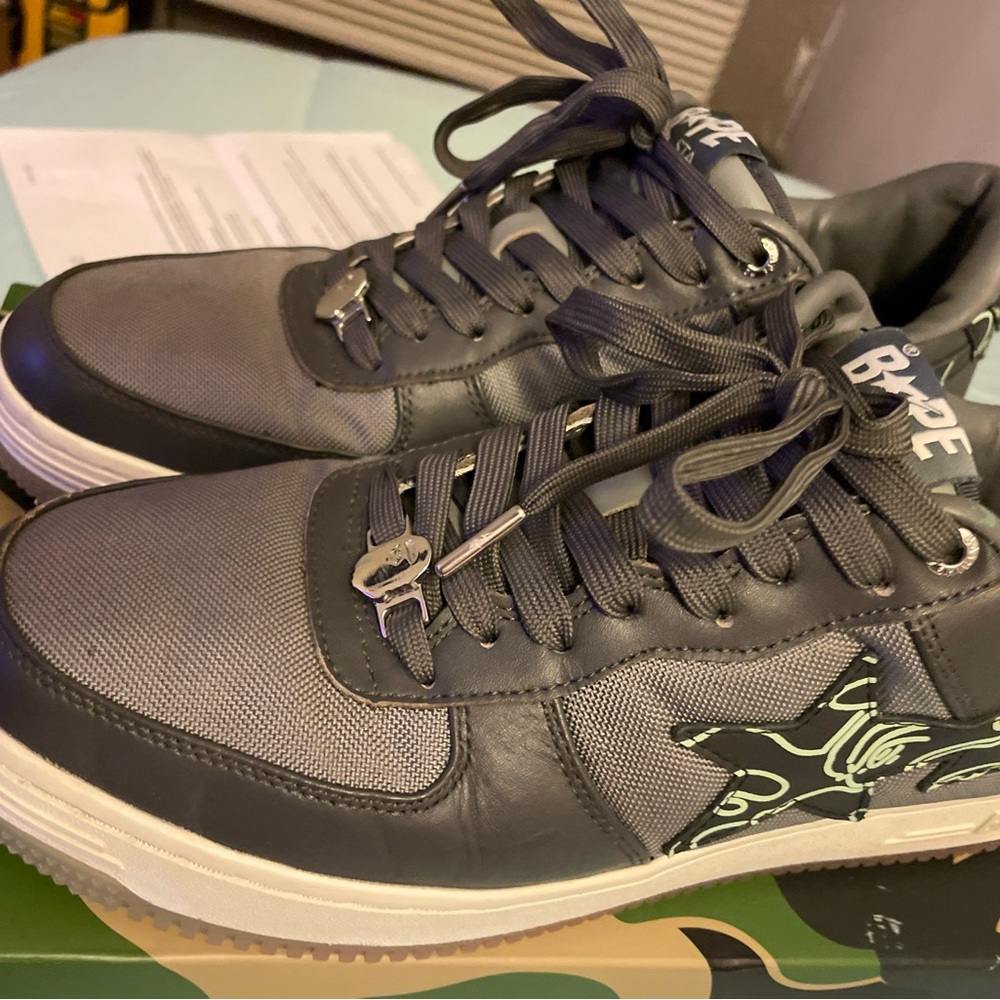 Bape Gray Sneakers for Casual Style - Picture 8 of 16